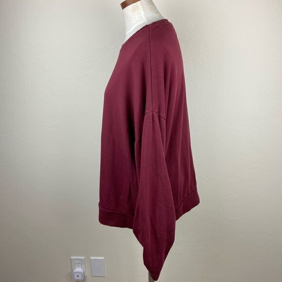 Fabletics Scrunched Sleeve Pullover Sweater - Maroon - Picture 5 of 7